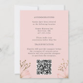 Invitation Peach Coral Floral Spring Mariage botanique (Dos)