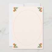 Invitation Peach First Birday Mignonne Aquarelle (Dos)