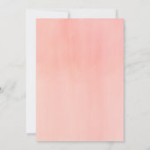 Invitation Peach Floral Aquarelle Élégante nuptiale déjeuner (Dos)