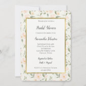 Invitation Peach Floral Bridal Shower   (Devant)
