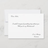 Invitation Peach Floral Seras-Tu Ma Servante D'Épouse ? (Dos)