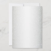 Invitation Peach Floral Silver Glitter Rehearsal Dinner (Dos)