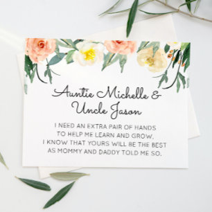 Invitation Peach Flowers Serez-Vous Mes Parents Proposition