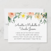 Invitation Peach Flowers Serez-Vous Mes Parents Proposition (Devant)