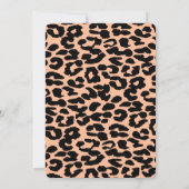 Invitation Peach fuzz Cool Trendy whimsy leopard doux 16 (Dos)