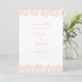 Invitation Peach Fuzz minimaliste Motif tendance (Debout devant)
