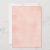 Invitation Peach Gold Moon Baby shower rose pour fille (Dos)