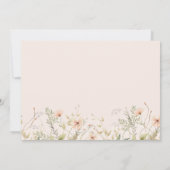 Invitation Peach Green Fleurs sauvages Wreath Bridesmaids Déj (Dos)