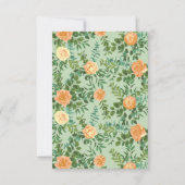 Invitation Peach Green Mariage Spring Pastel (Dos)