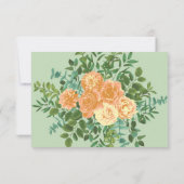 Invitation Peach Green Mariage Spring Pastel (Dos)