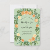Invitation Peach Green Mariage Spring Pastel (Devant)