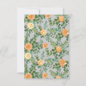 Invitation Peach Grey Mariage Spring Floral (Dos)