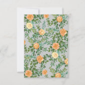 Invitation Peach Grey Mariage Spring Floral (Dos)