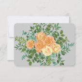Invitation Peach Grey Mariage Spring Floral (Dos)