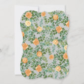 Invitation Peach Grey Mariage Spring Floral (Dos)