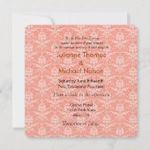 Invitation Peach Mariage damassé (Devant)