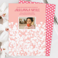 Peach, Mauve Rose, White Wild Flowers Bat mitzvah