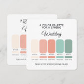 Invitation Peach Mint Spring Wedding Color Palette 2026 Card (Devant / Derrière)