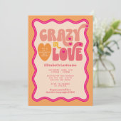 Invitation Peach Orange Crazy in Love (Debout devant)