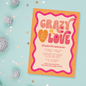 Invitation Peach Orange Crazy in Love