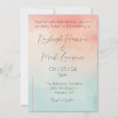 Invitation Peach Pastel Minimaliste Mariage romantique (Devant)