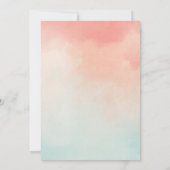 Invitation Peach Pastel Minimaliste Mariage romantique (Dos)
