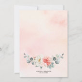 Invitation Peach Pastel Peach Pink FlorMariage (Dos)