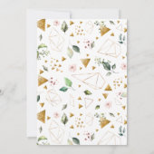 Invitation Peach Pink Aquarelle Florale Terrarium Mariage (Dos)