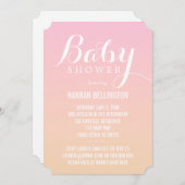 Invitation Peach & Pink Baby (Devant / Derrière)