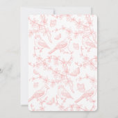 Invitation Peach Pink Garden Chinoiserie Baby shower (Dos)