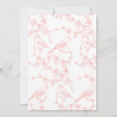 Invitation Peach Pink Garden Chinoiserie Bridal Brunch (Dos)