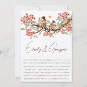 Invitation Peach Romantic Vintages Inséparables Mariage (Devant)