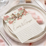 Invitation Peach Romantic Vintages Inséparables Mariage<br><div class="desc">Peachy Coral Rustique et Romantique Vintage Lovebird Mariages Invitations. Chinoiserie "Cottage Chic" du Grand Millénium ></div>