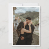 Invitation Peach rose Boho Aquarelle hiver Floral Mariage (Dos)