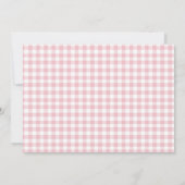 Invitation Peach rose En vichy douce 2e photo d'anniversaire (Dos)