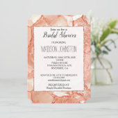 Invitation Peach Rose rose or Glam (Debout devant)