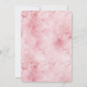 Invitation Peach rose violet Bourgogne Fête des mariées flora (Dos)