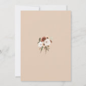 Invitation Peach Rustic Terracotta Verdure Mariage Floral (Dos)