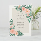Invitation Peach Sage Alluring Spring Wedding (Debout devant)