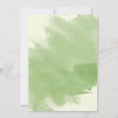 Invitation Peach watercolor flowers sage floral wedding (Dos)