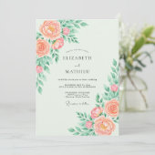Invitation Peach Whimsical Spring Wedding (Debout devant)