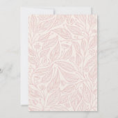 Invitation Peach Whimsy Mariage de feuillage tiré à la main (Dos)
