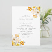 Invitation Peach Yellow Cream FlorMariage (Debout devant)