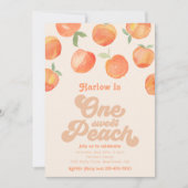 Invitation Peachy One | Invitation d'anniversaire  (Devant)