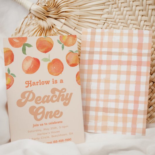 Invitation Peachy One | Invitation d'anniversaire 