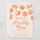 Invitation Peachy One | Invitation d'anniversaire  (Devant)