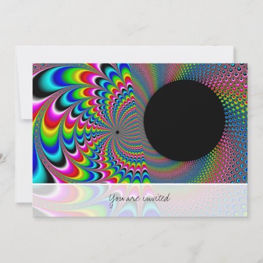 Invitation Peackock A Delic - Art Fractal (Devant)