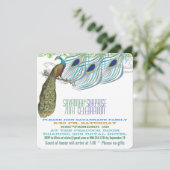 Invitation Peacock 70e ou toute année fête d'anniversaire (Debout devant)