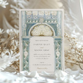 Invitation Peacock Art Nouveau Mariage