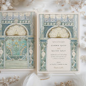 Invitation Peacock Art Nouveau Mariage